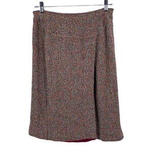Vintage Missoni Confetti Cotton Blend Boucle Knit Faux Wrap Skirt Size Small